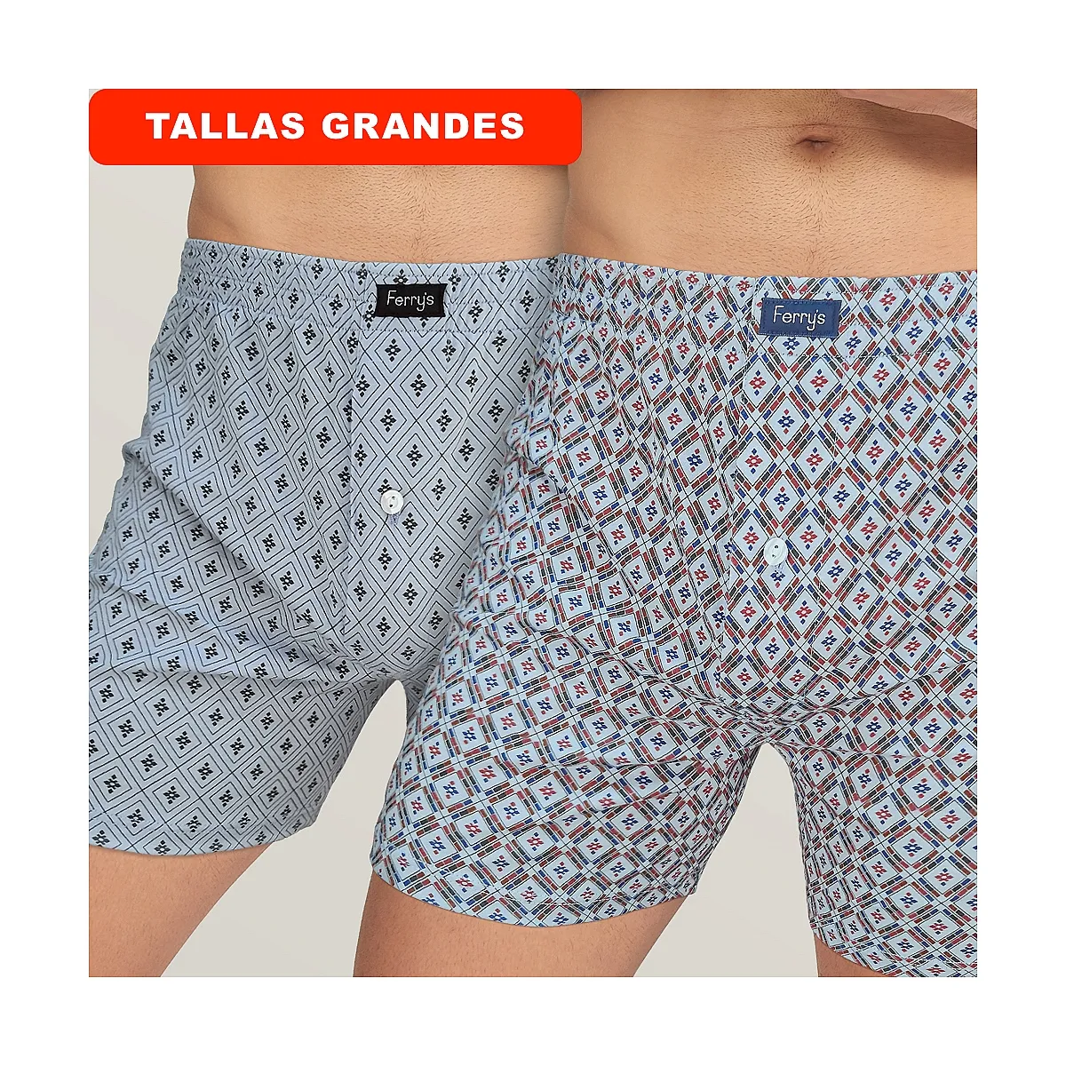 439b PACK 2 DIAMONDS PRINTED BOXERS