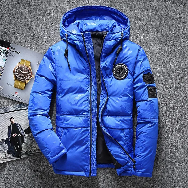 Abrigo De Invierno Con Estampado Para Hombre