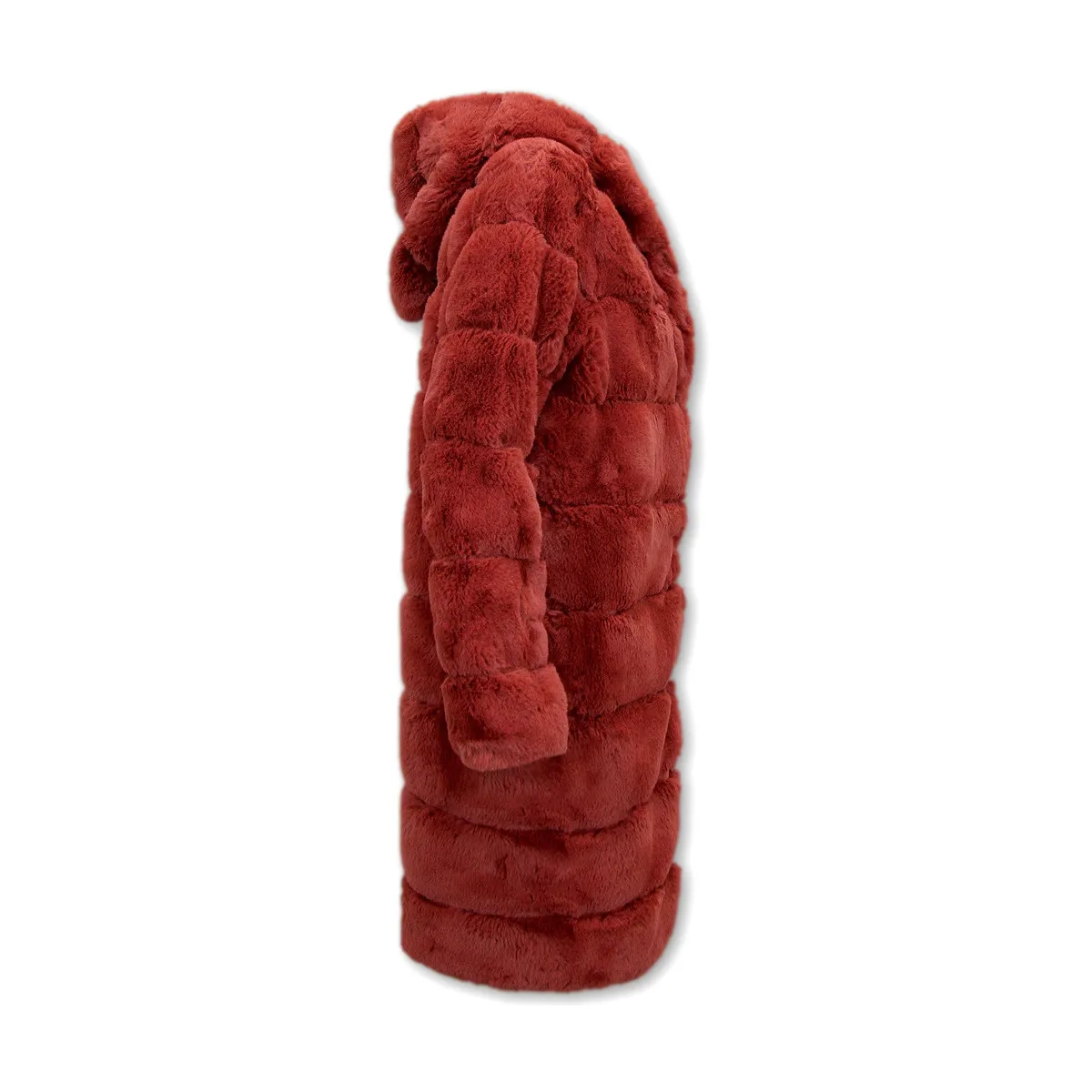 Abrigo De Piel Capucha Para Mujer R