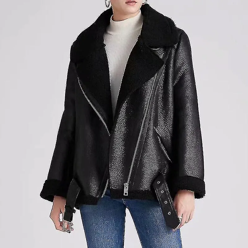 Abrigo de piel de oveja para mujer