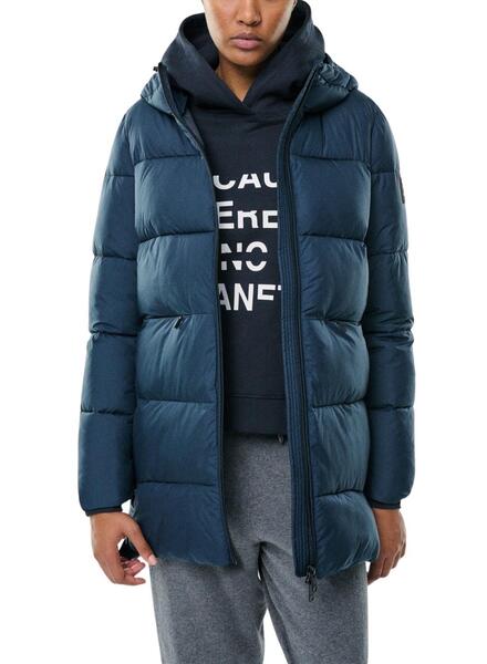 Abrigo Ecoalf Marangu Azul Marino Para Mujer