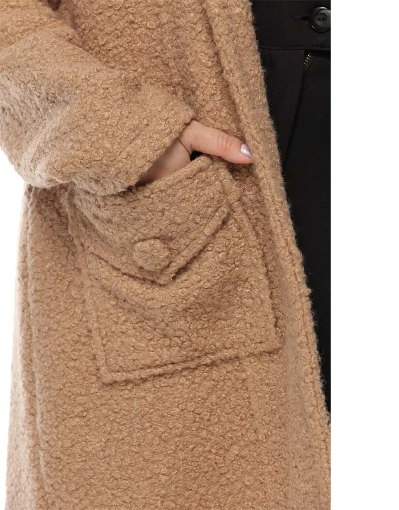 Abrigo Gaban Para Mujer De Paño Boucle