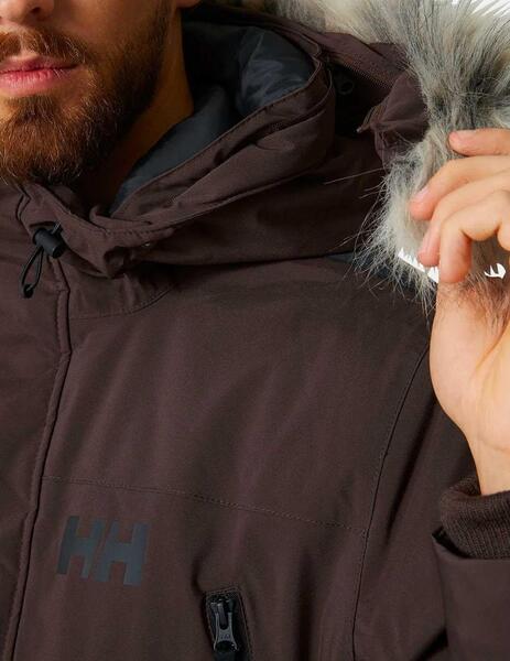 Abrigo Helly Hansen Reine Parka marrón para hombre