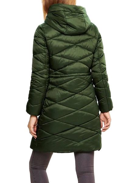 abrigo only acolchado vibe verde para mujer