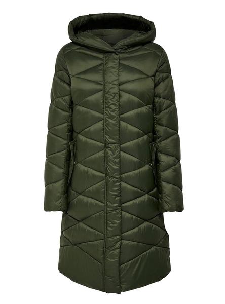 abrigo only acolchado vibe verde para mujer