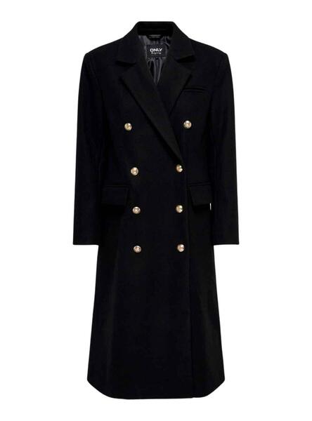 Abrigo Only Emma Military Negro Para Mujer