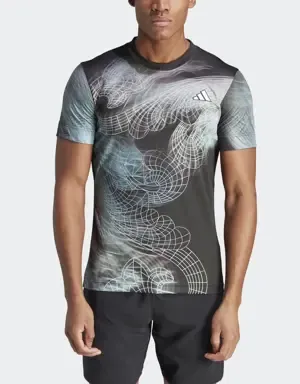Adidas Camiseta Tennis Printed AEROREADY FreeLift Pro