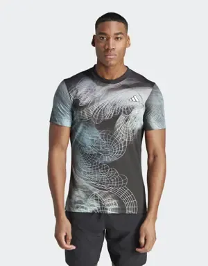 Adidas Camiseta Tennis Printed AEROREADY FreeLift Pro