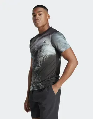 Adidas Camiseta Tennis Printed AEROREADY FreeLift Pro