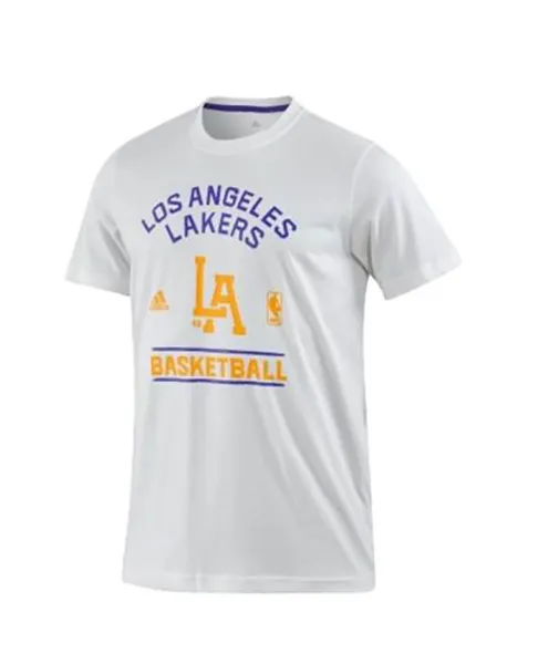 Adidas Camiseta Washed Angeles Lakers (blanco/amarillo/purpura)