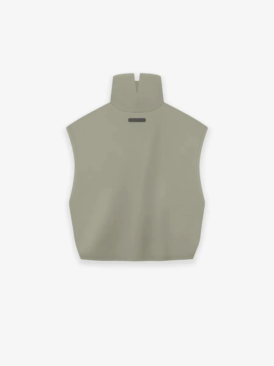Adidas X Fear Of God Athletics Womens Suede Fleece Muscle Mock Neck Clay