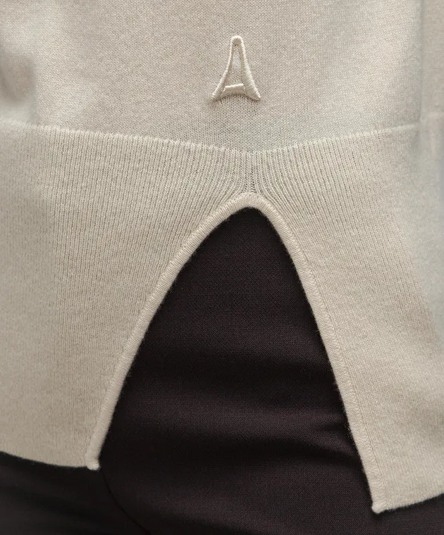AERON Atlas beige wool and cashmere top