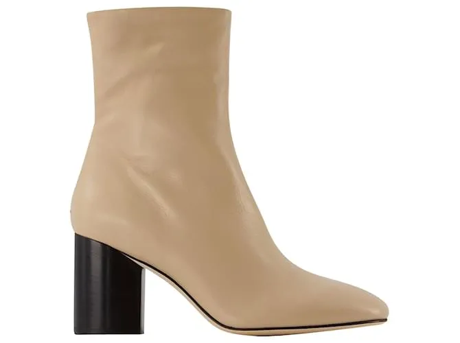 Aeyde alena 75Botines Mm con punta redonda en cueroBoot Castaño Beige 