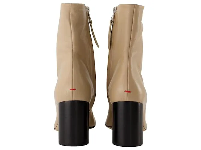 Aeyde alena 75Botines Mm con punta redonda en cueroBoot Castaño Beige 