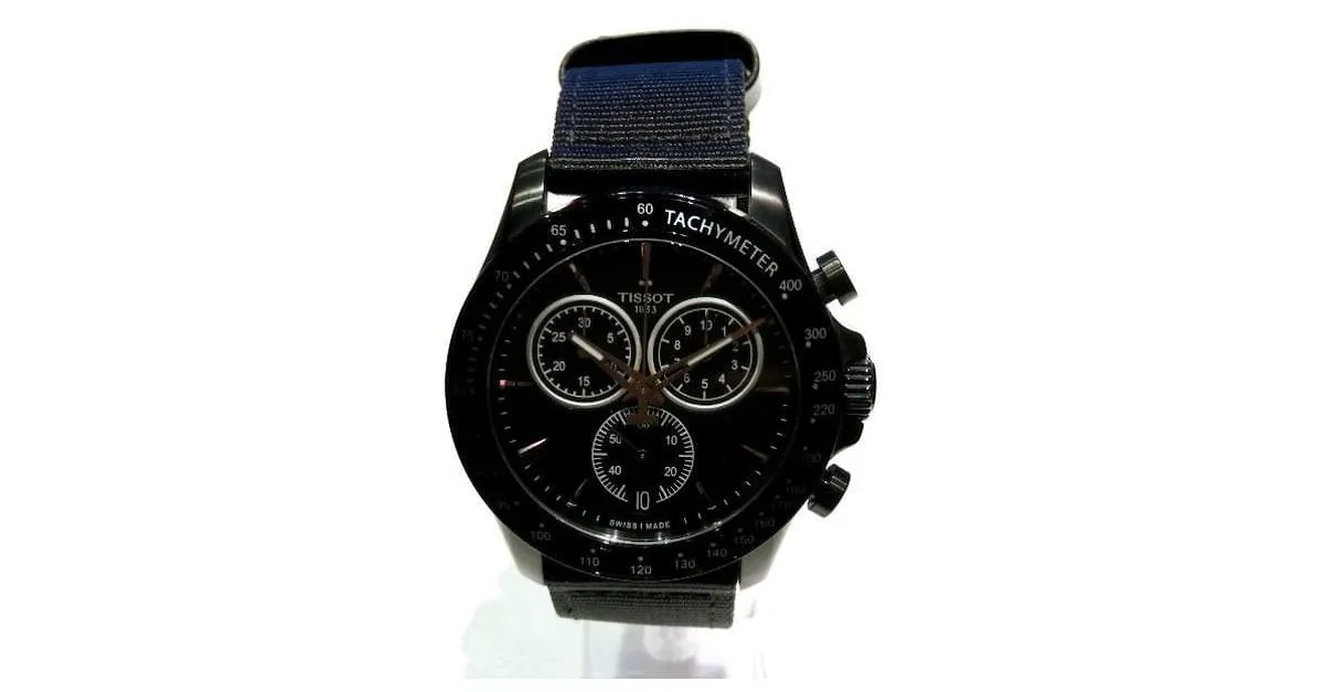 & Other Stories Tissot V 8 T106417Reloj de cuarzo para mujer , T106417UNA, Acero inoxidable/Nylon, Negro [Usado] en Excelent