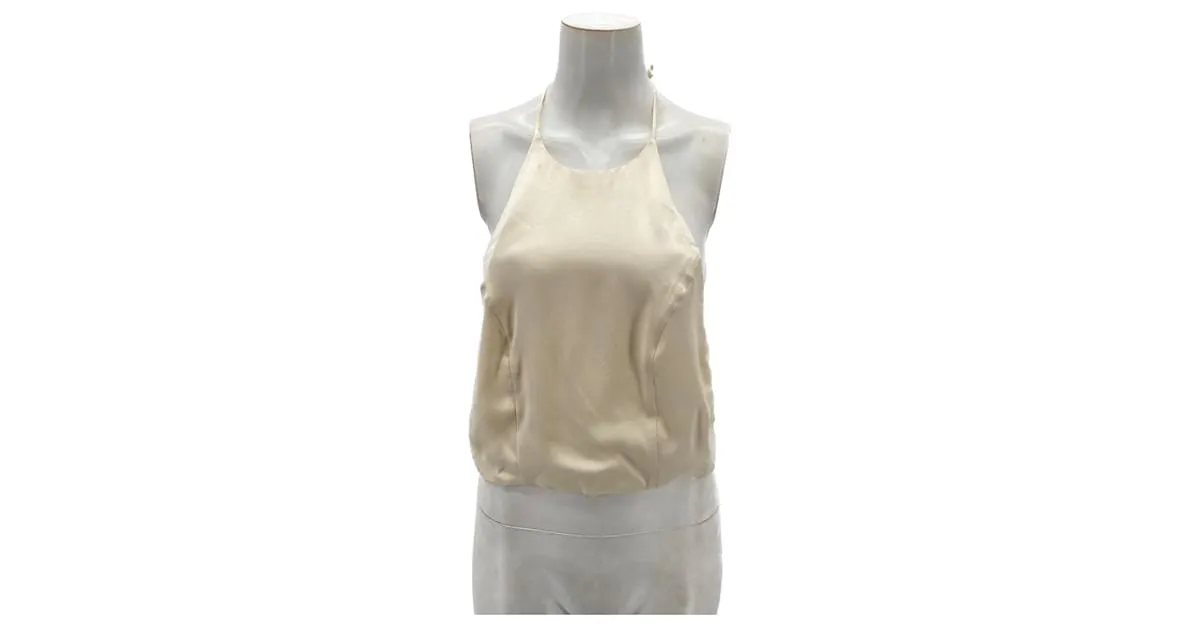 ANINE BING  Tops T.Internacional XS Seda Beige 