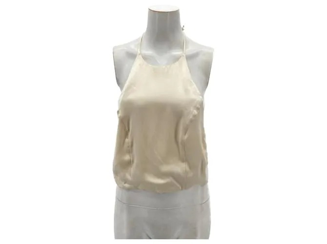 ANINE BING  Tops T.Internacional XS Seda Beige 