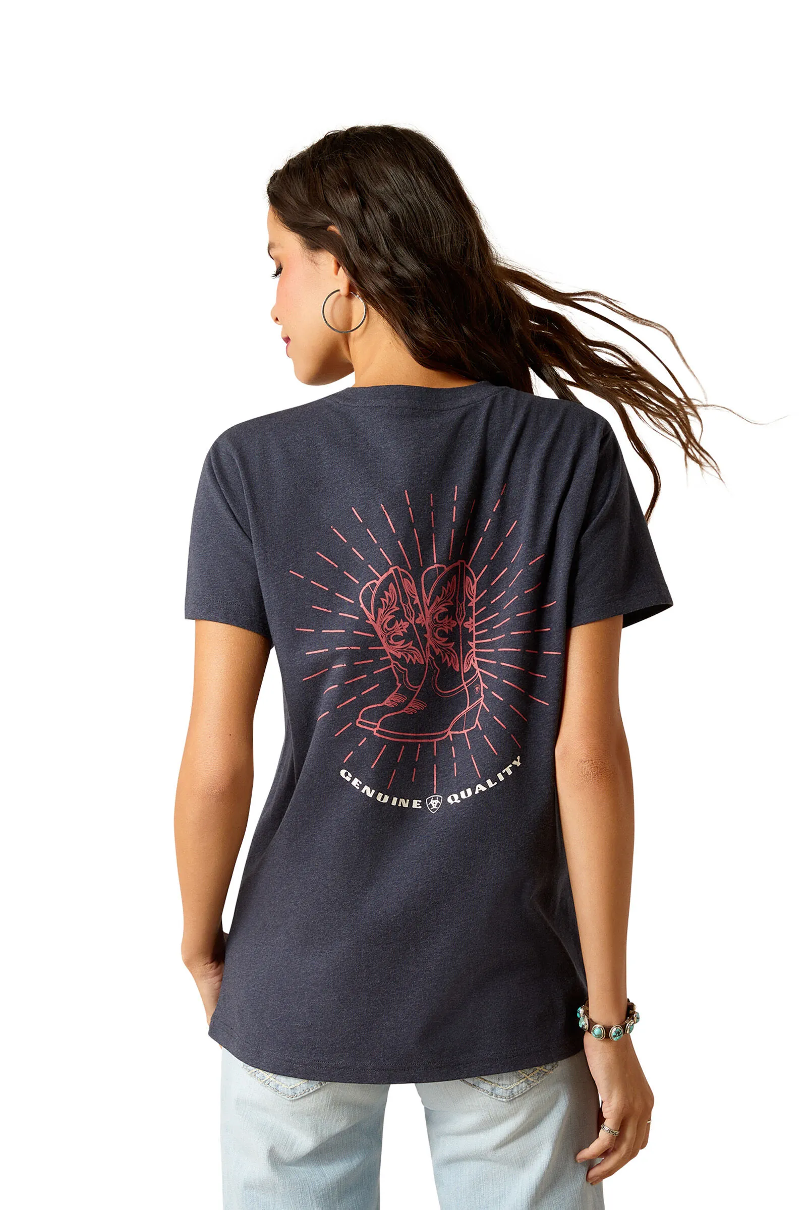 Ariat Camiseta de manga corta para mujer Genuine
