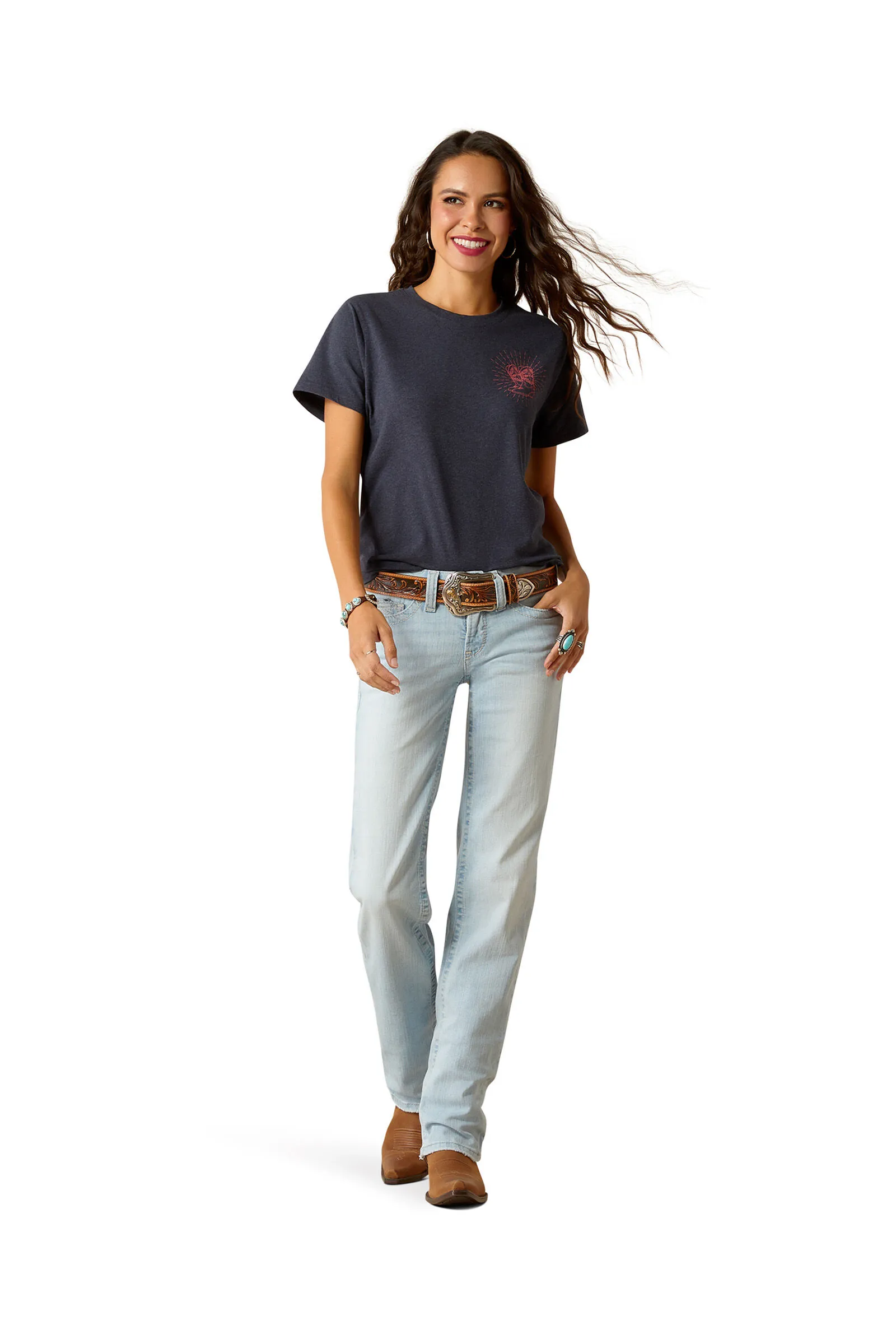 Ariat Camiseta de manga corta para mujer Genuine