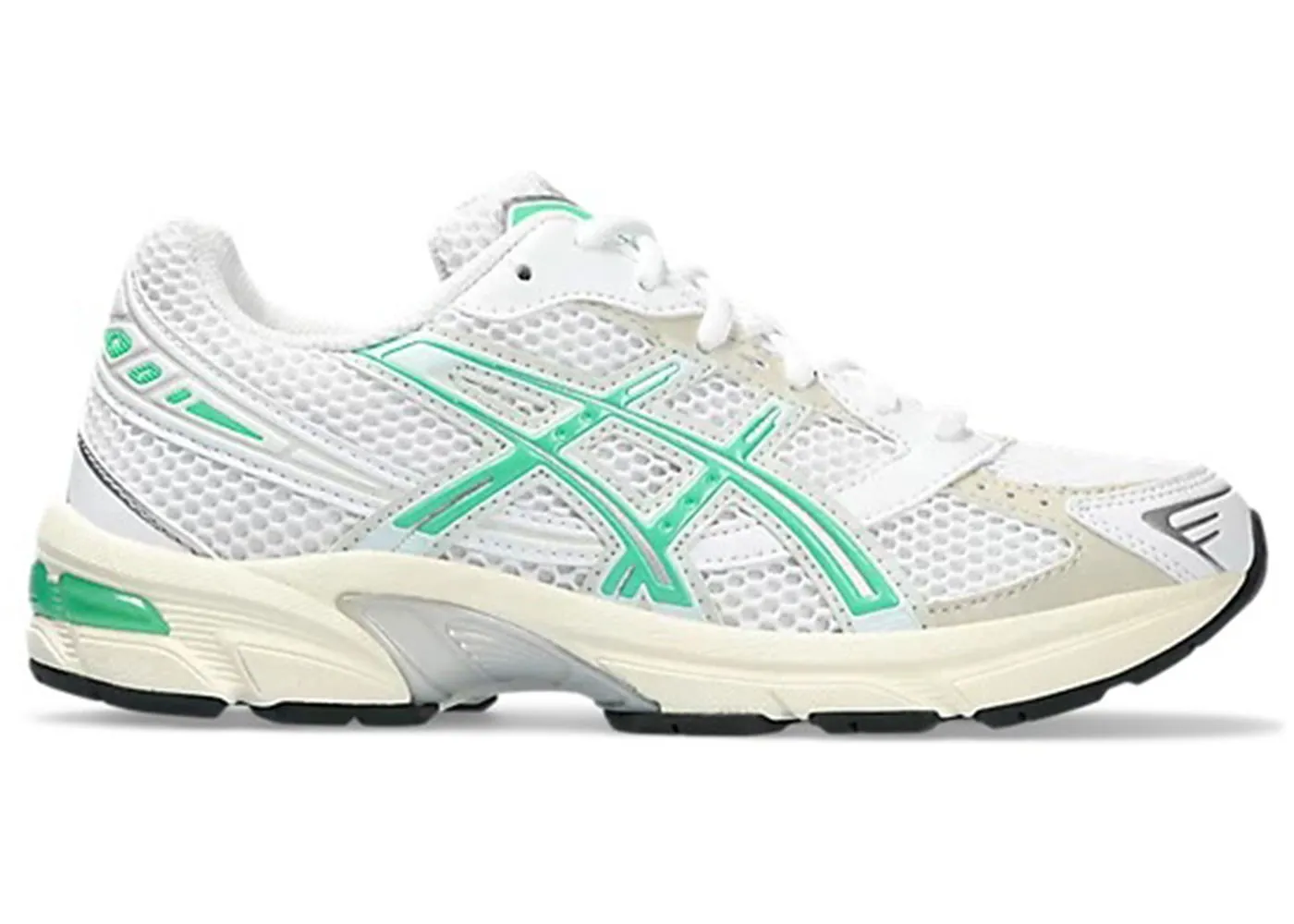 ASICS GEL1130 WHITE MALACHITE GREEN OFF WHITE MIDSOLE (WOMEN'S)