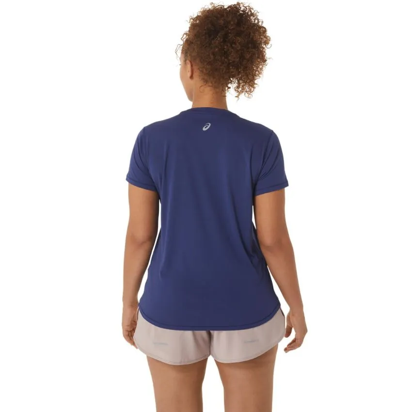 Asics Mujer Camisetas Nagino Graphic Run SS Top Azul 
