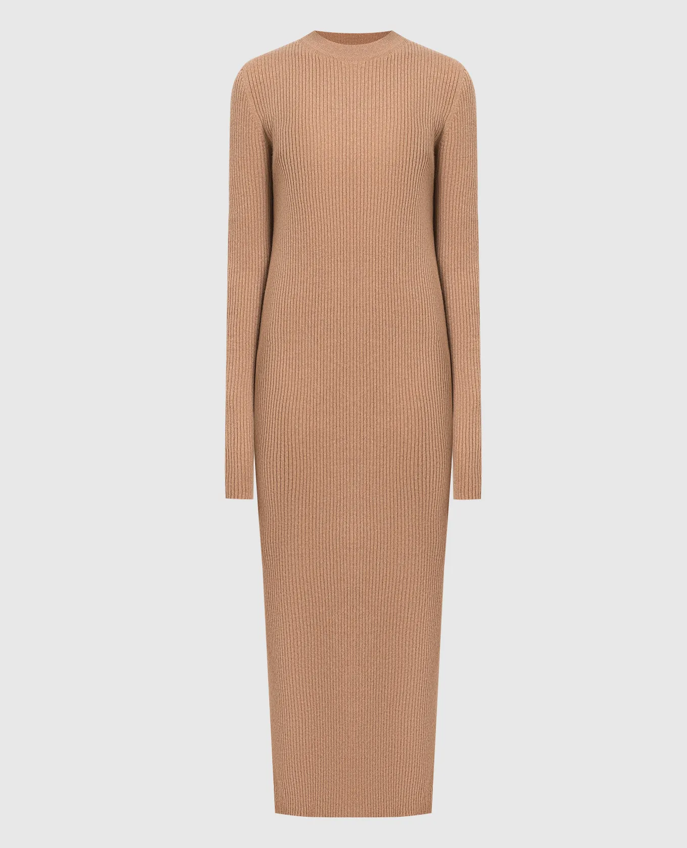 Babe Pay Pls Brown cashmere dress with a scar