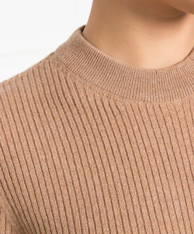 Babe Pay Pls Brown cashmere dress with a scar