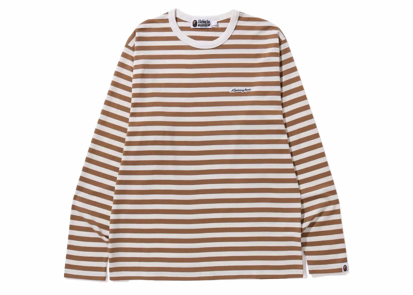 BAPE BAPE A Bathing Ape Hoop L/S Tee Brown