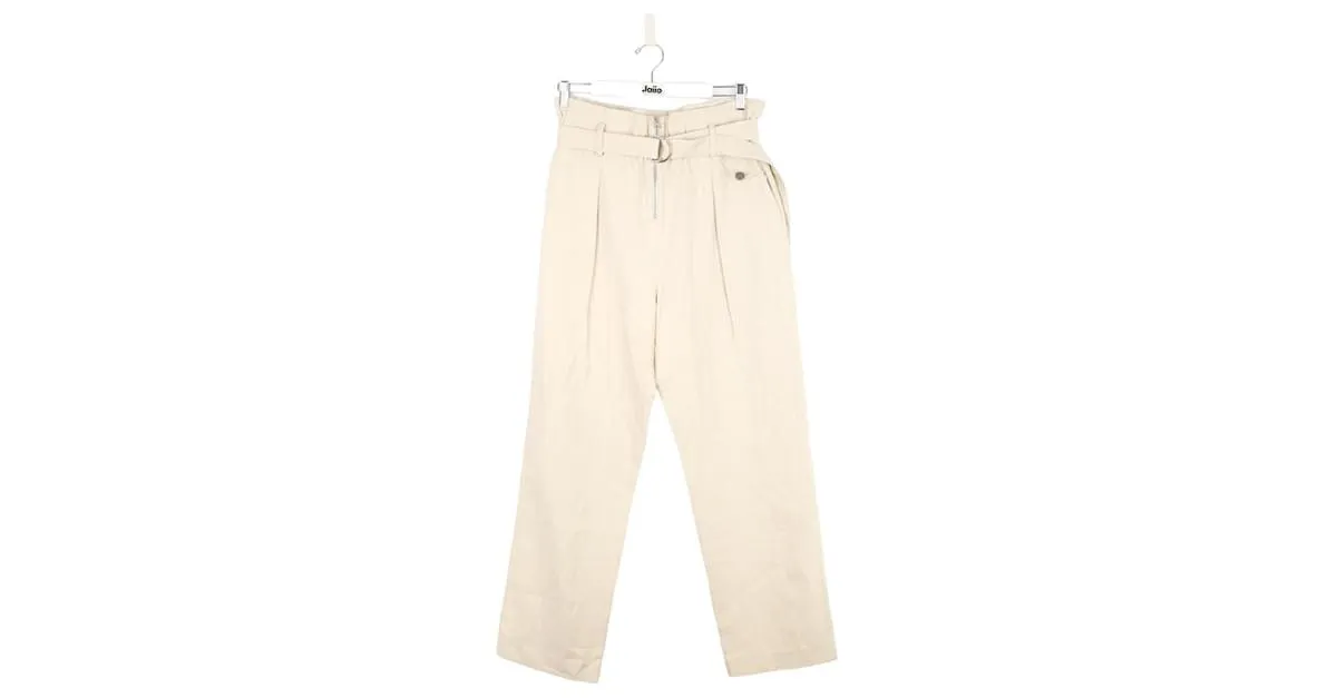 Bash Pantalón Carot de algodón Beige 