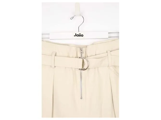 Bash Pantalón Carot de algodón Beige 