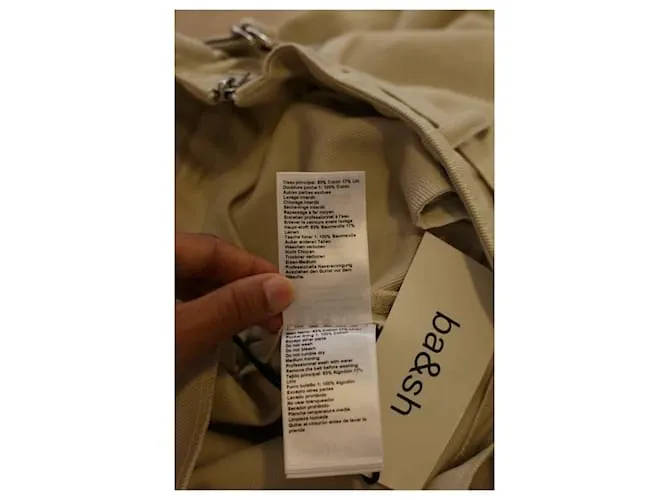 Bash Pantalón Carot de algodón Beige 