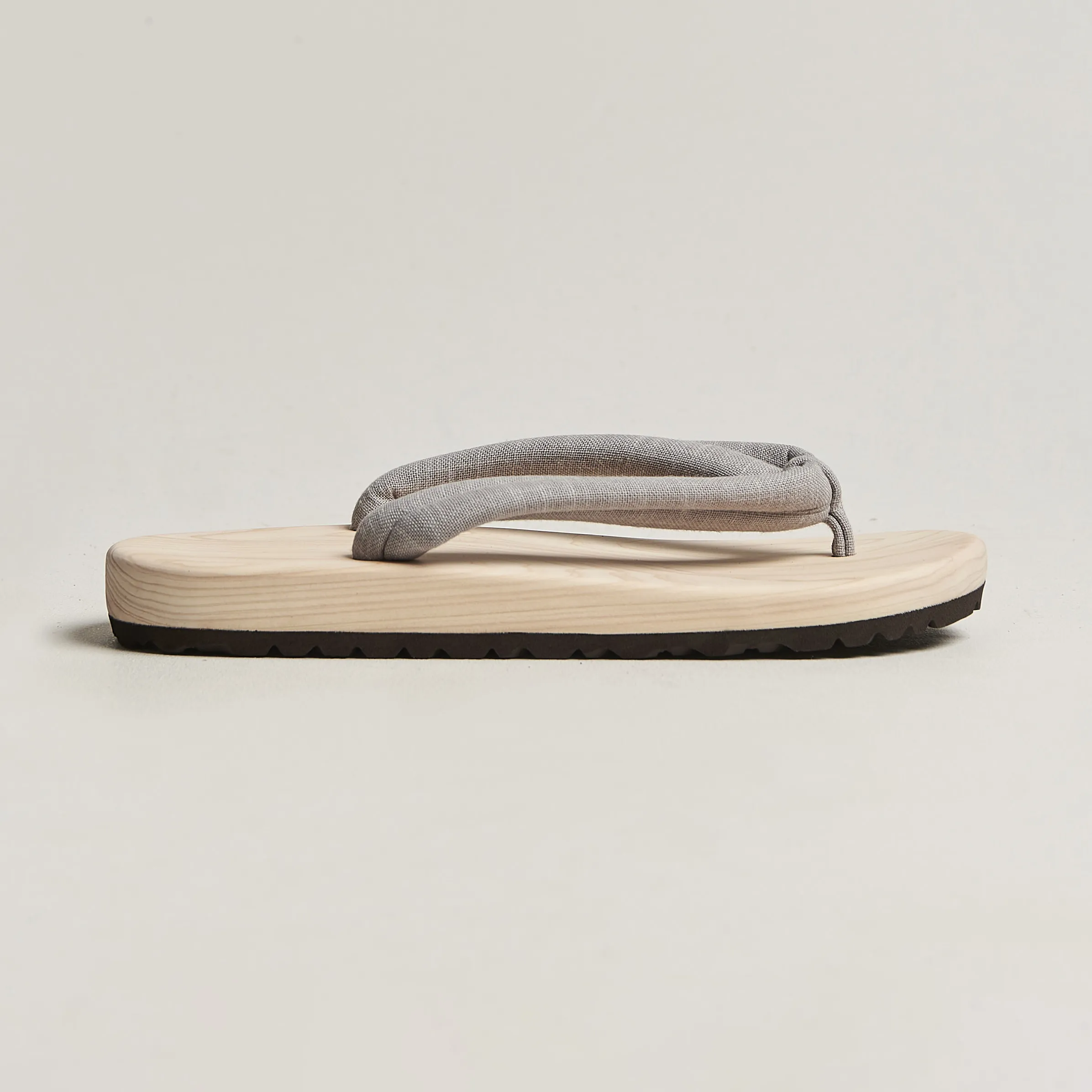 Beams Japan Wooden Geta Sandals Light Grey