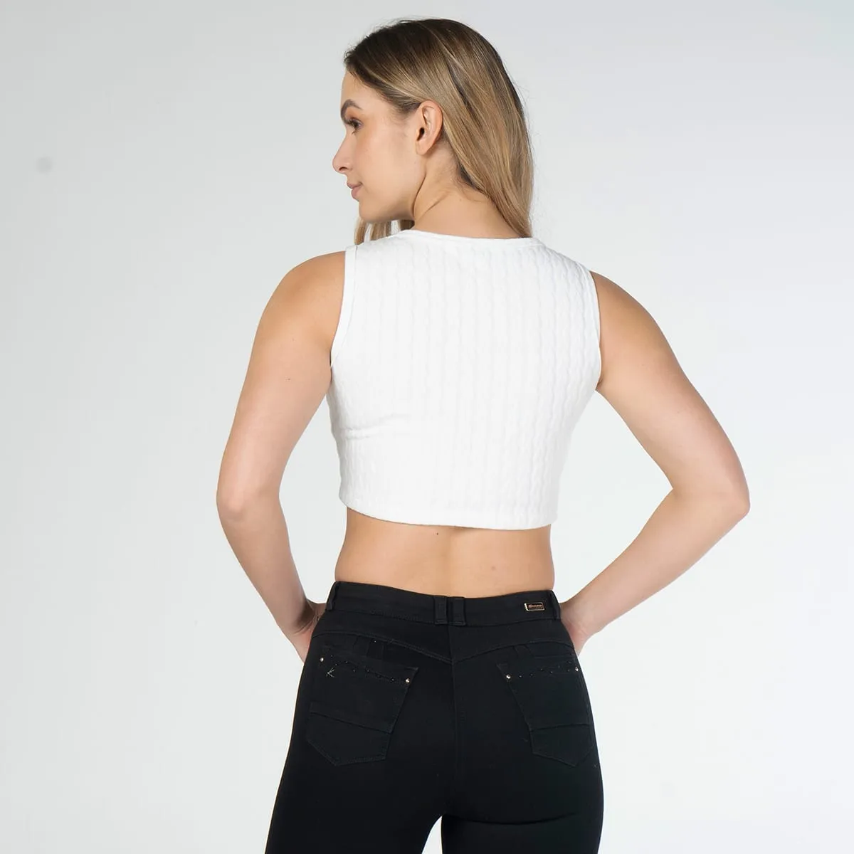 Blusa Crop Top Nuez