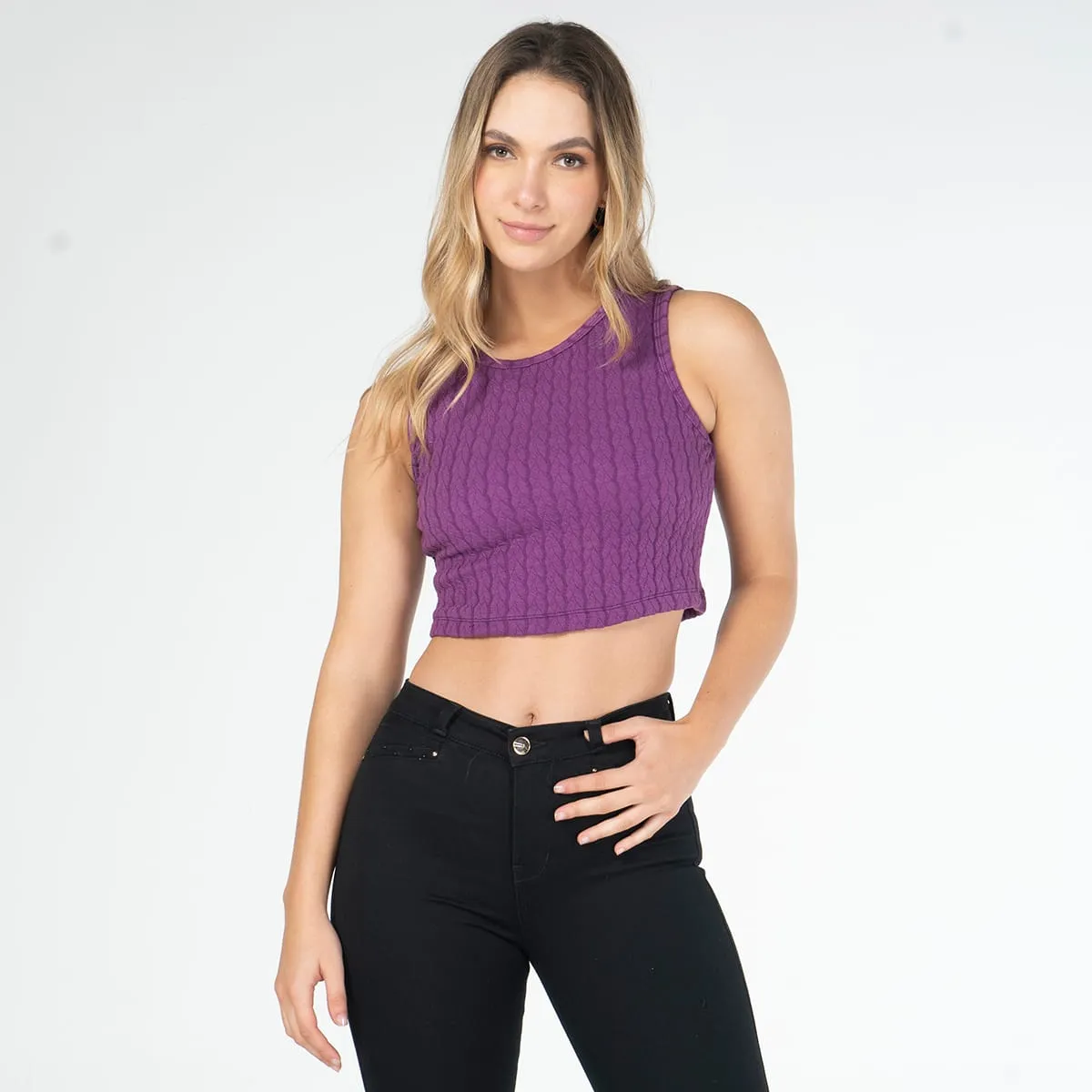 Blusa Crop Top Nuez