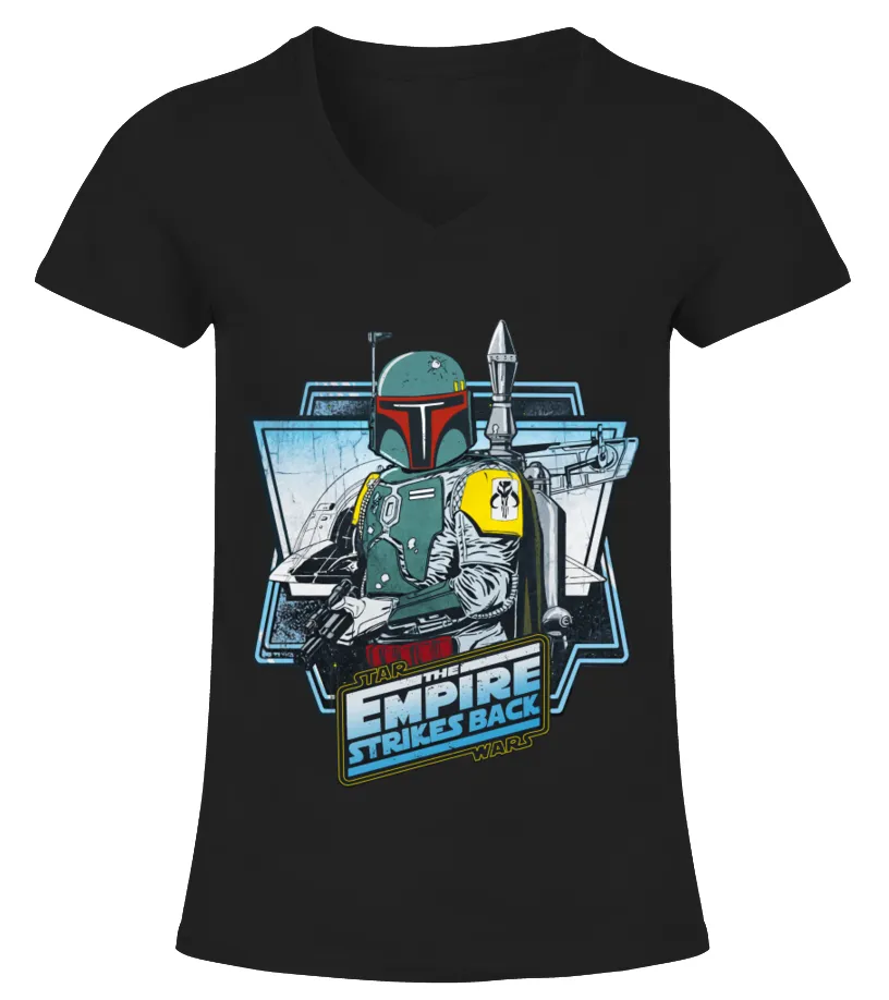 Boba Fett Empire Strikes Back Camiseta cuello pico Mujer