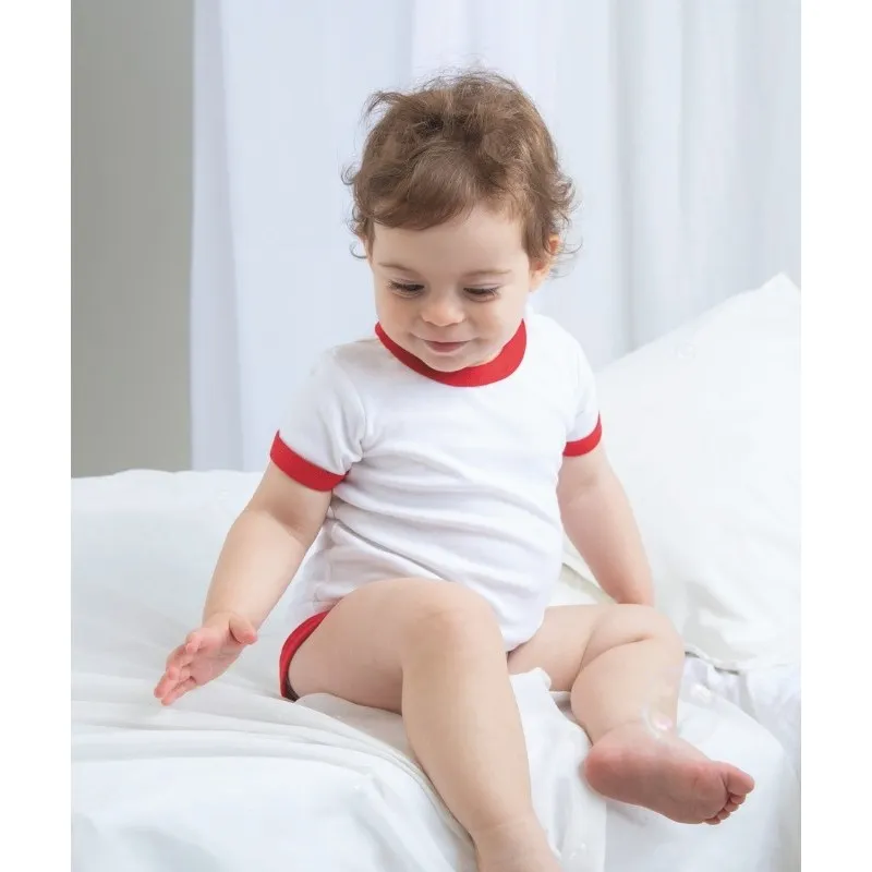 Body Manga Corta Ringer Bebé de Babybugz
