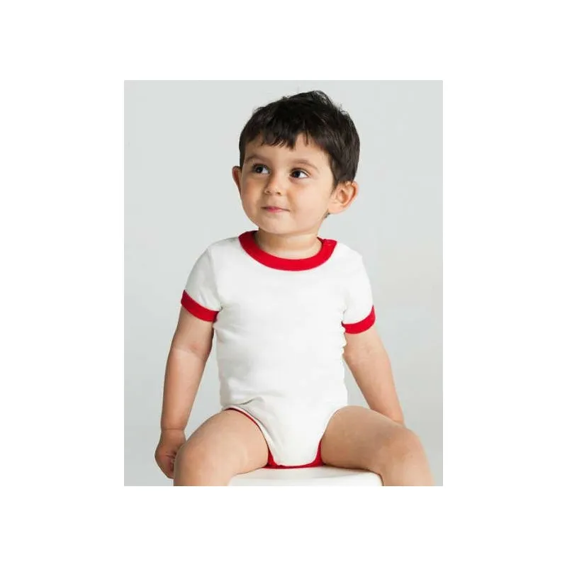 Body Manga Corta Ringer Bebé de Babybugz