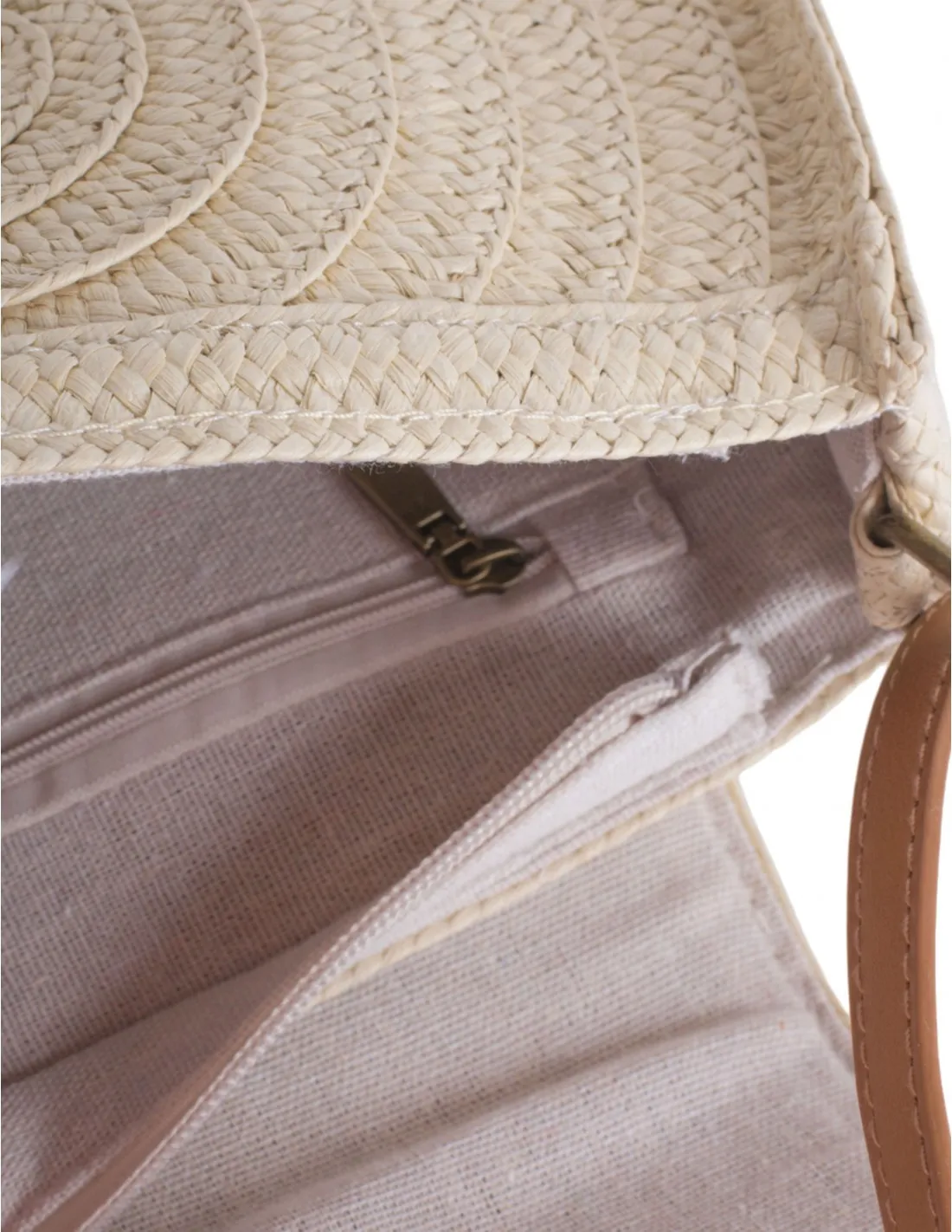 Bolso Bandolera Rafia Borlas