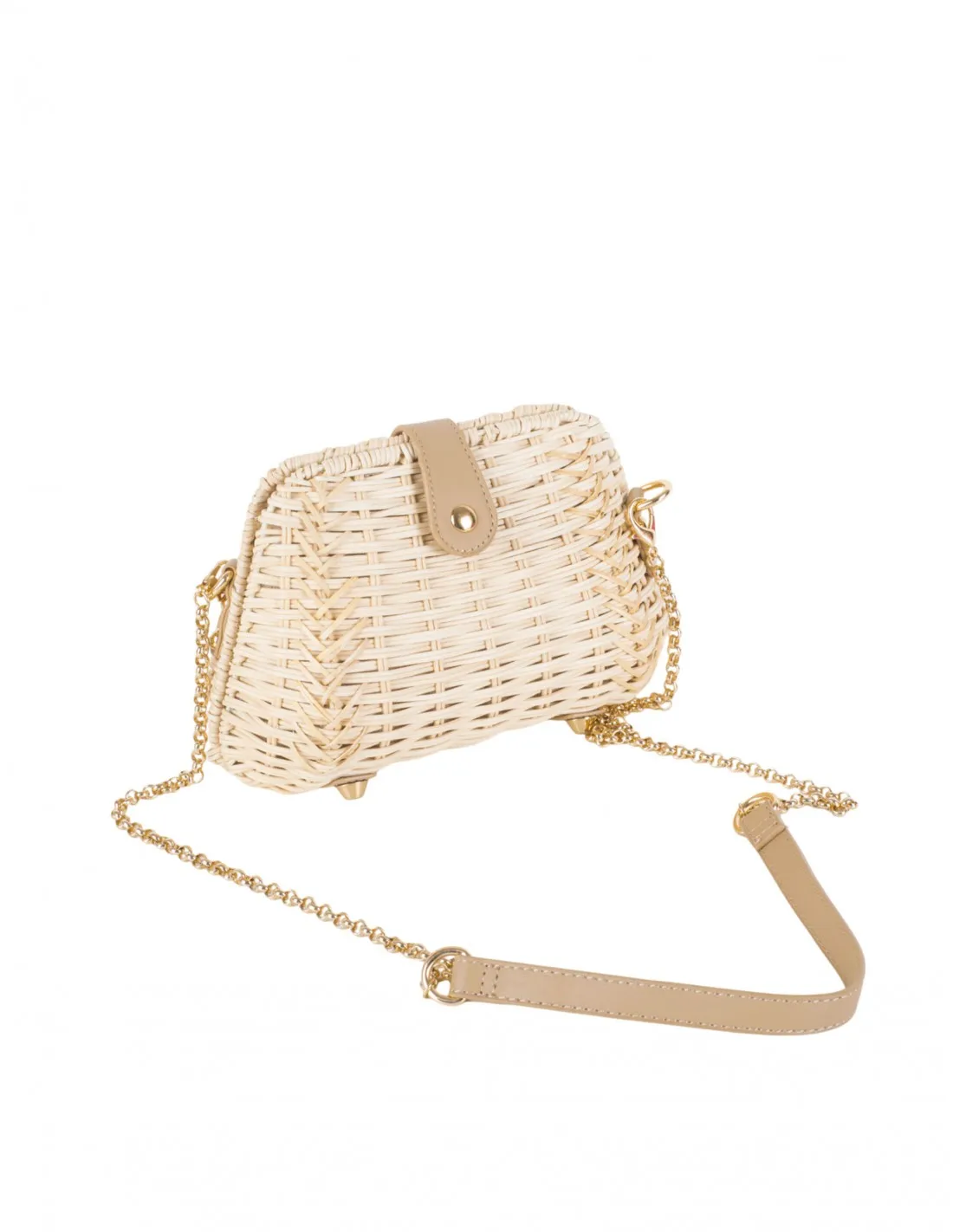 Bolso Bandolera Rafia Rígido