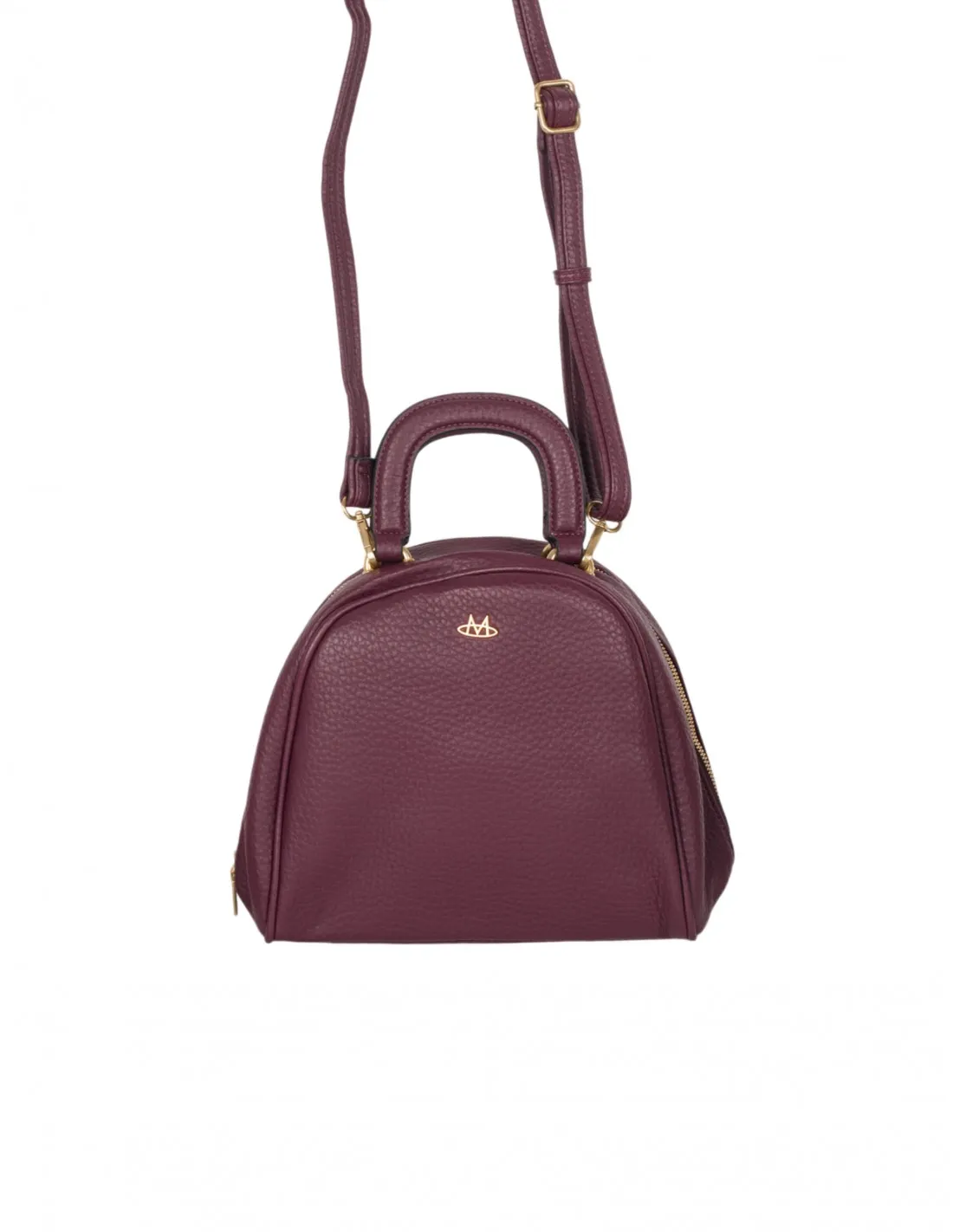 Bolso Mano Burdeos Redondeado