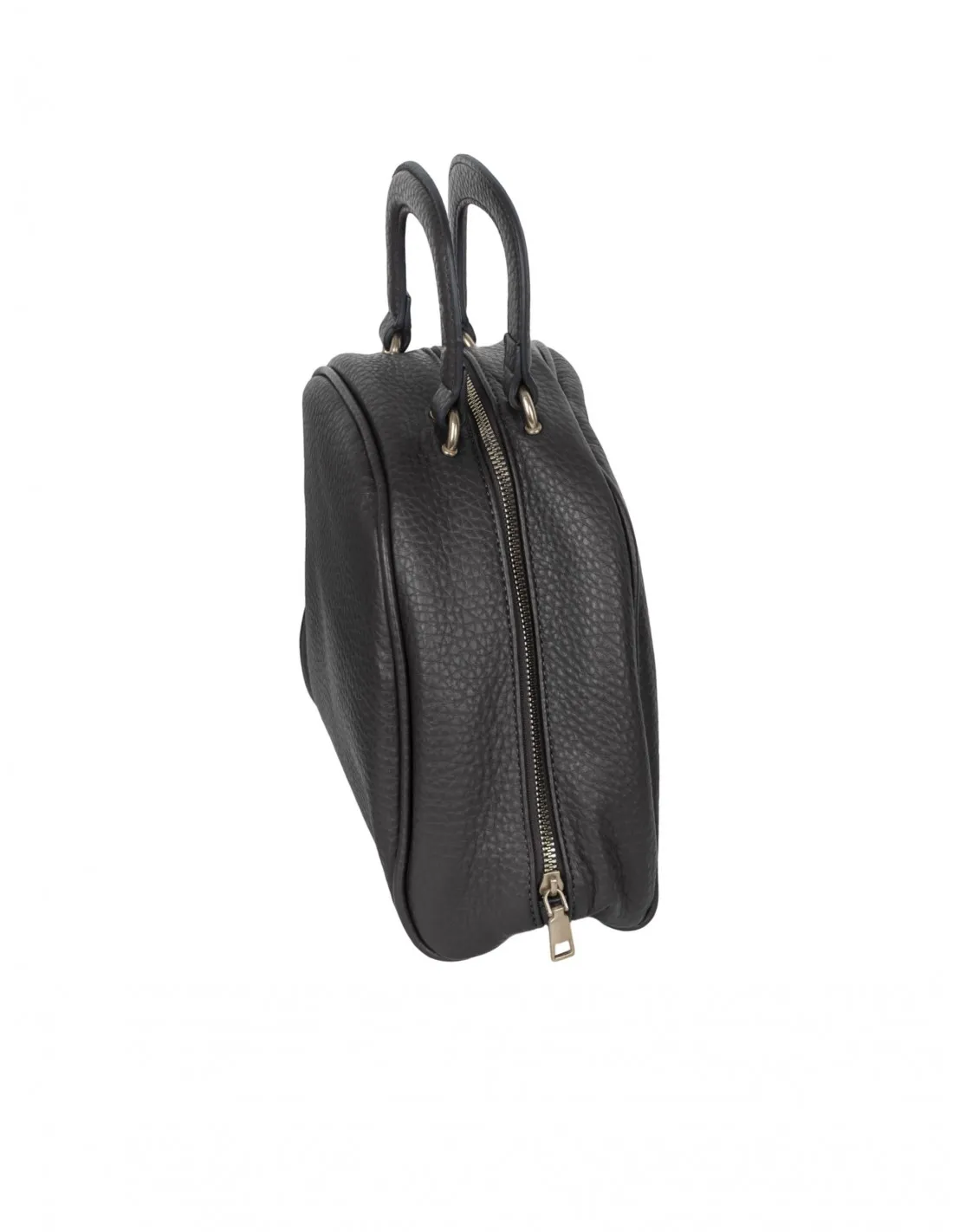 Bolso Mano Negro Redondeado