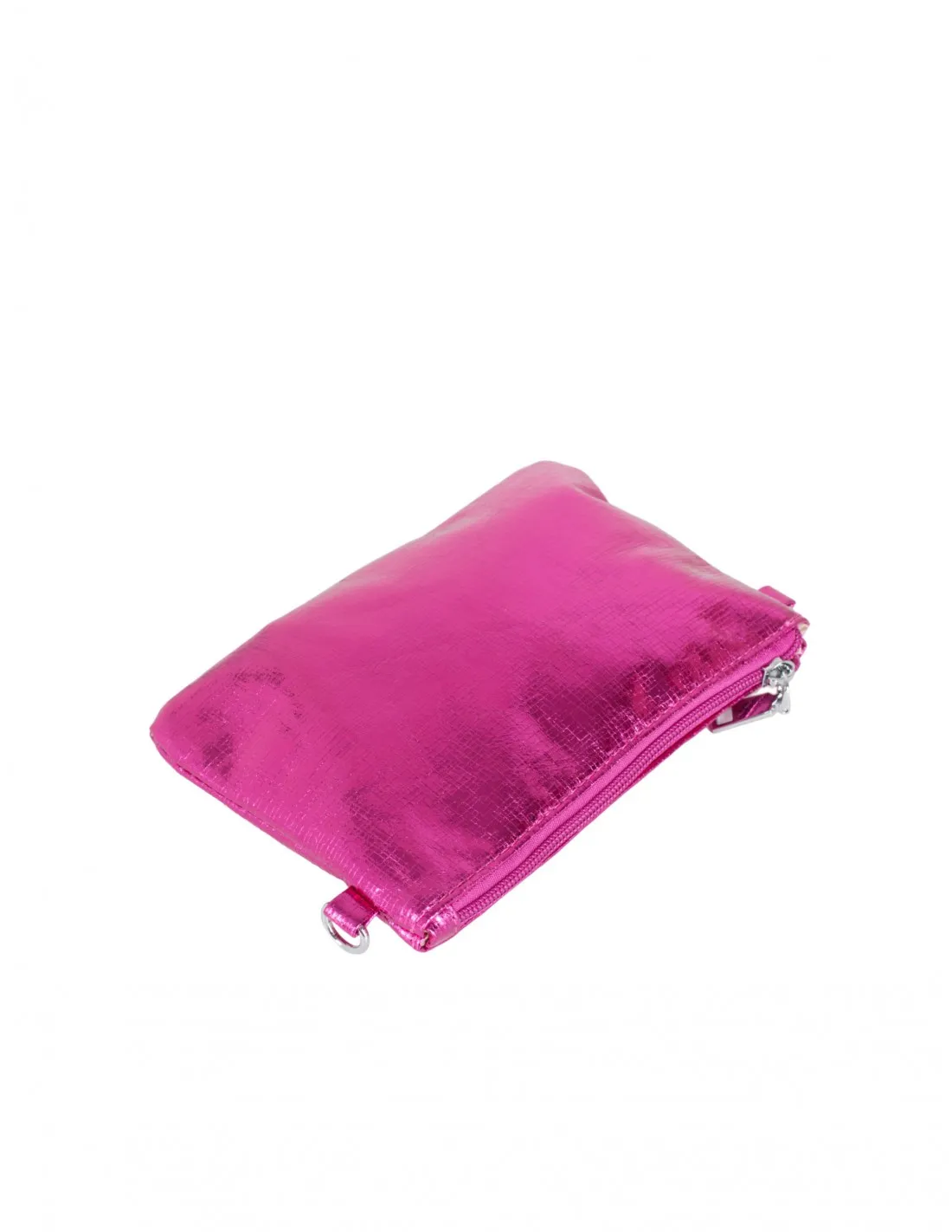 Bolso Metalizado Fucsia Transparente