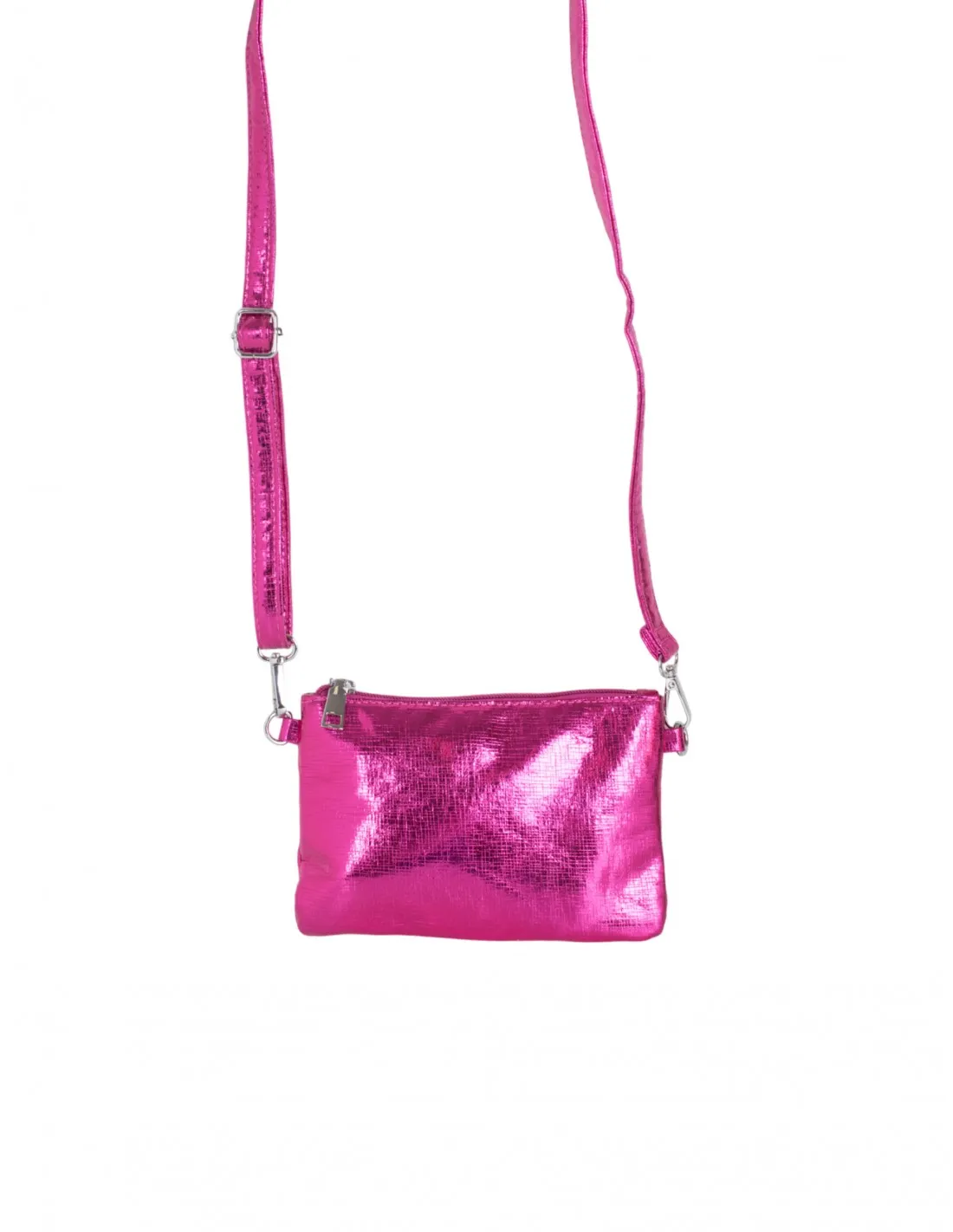 Bolso Metalizado Fucsia Transparente