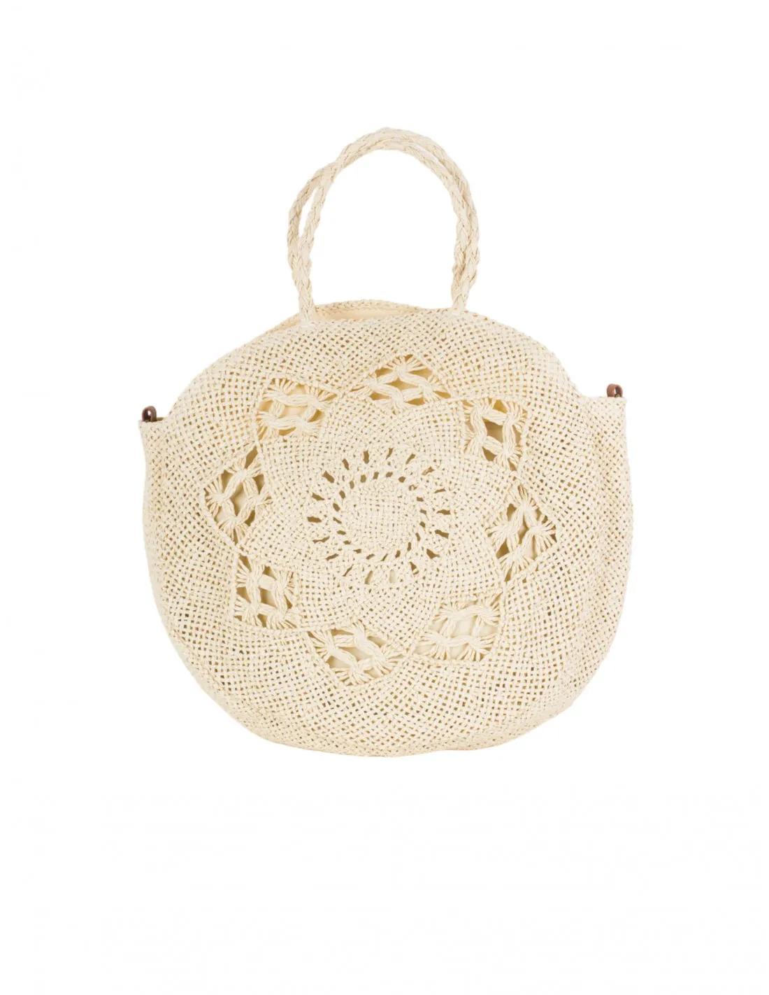 Bolso Shopper Rafia Redondo