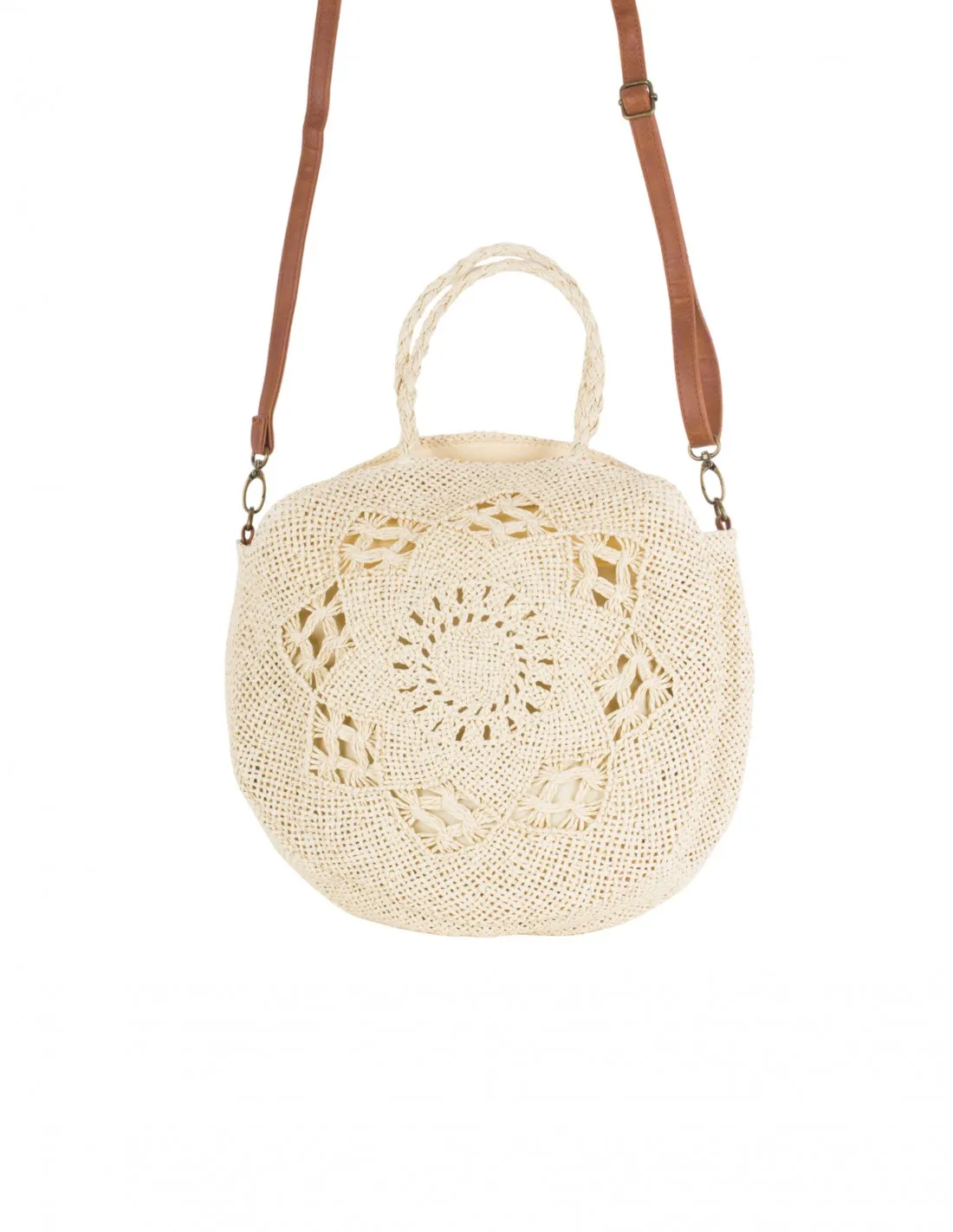 Bolso Shopper Rafia Redondo