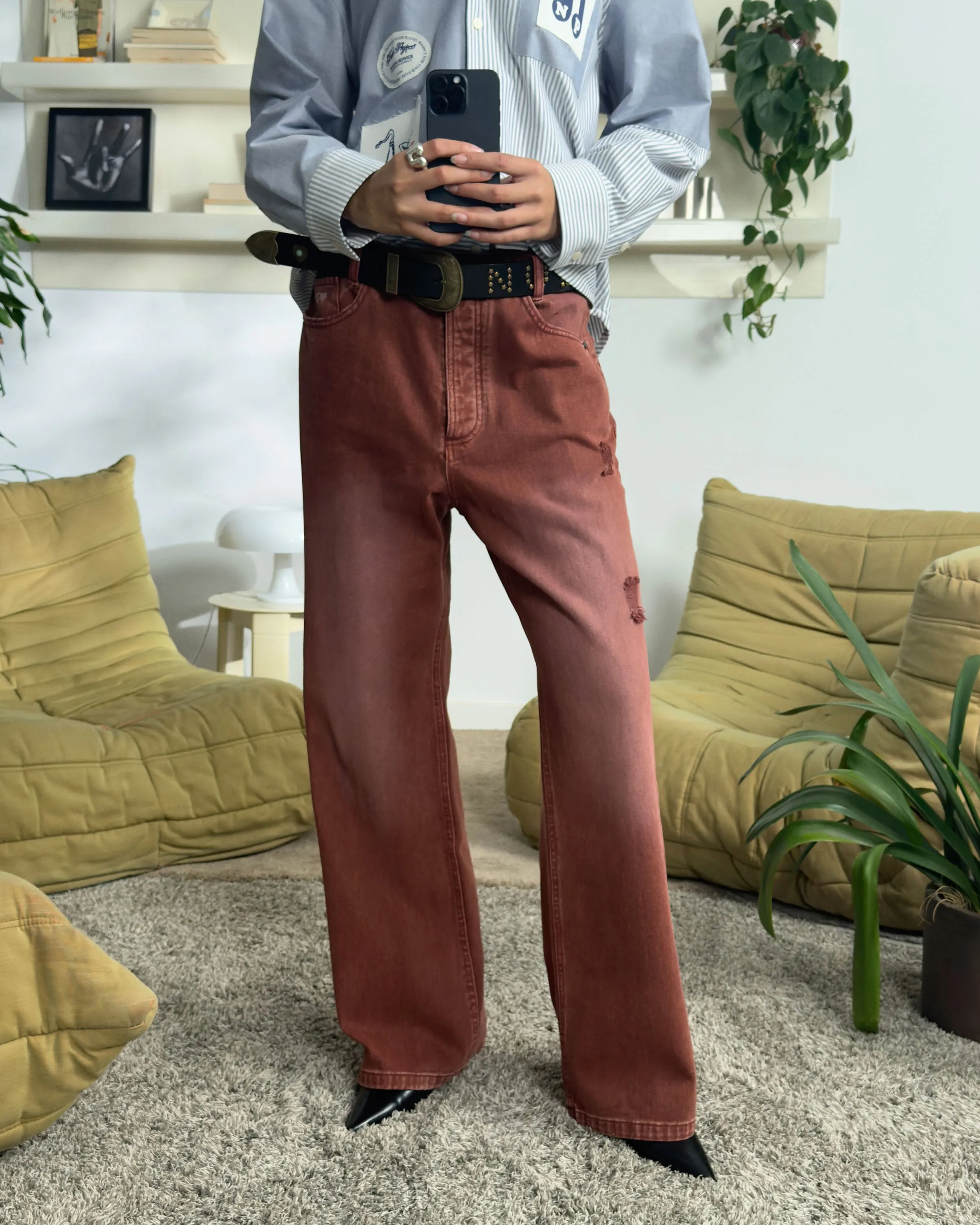 BOOTCUT PANTS RED
