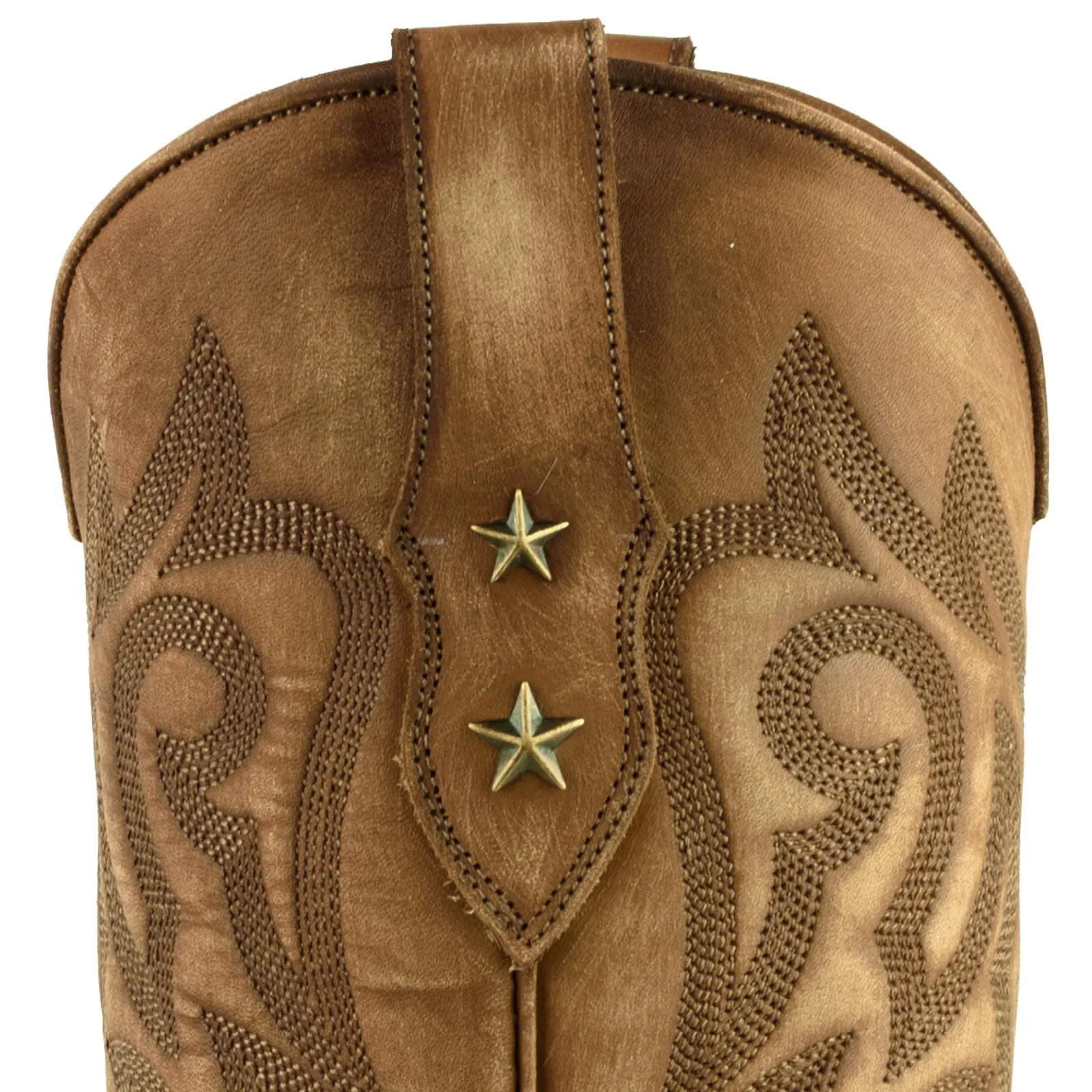 Bota cowboy camel mujer
