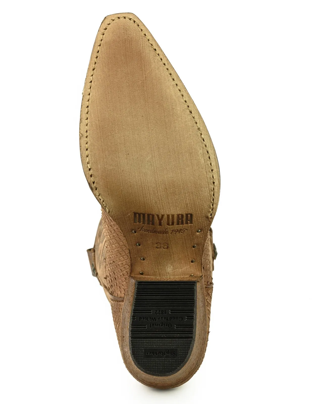 Bota cowboy camel mujer
