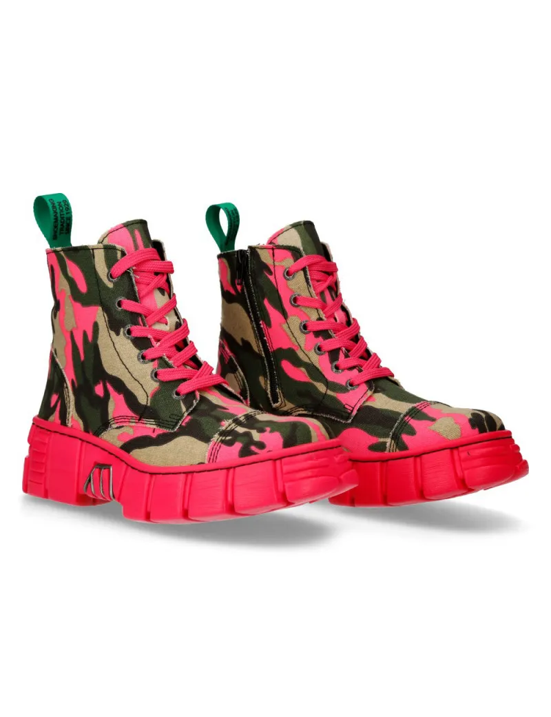 Botas de estilo camuflaje de moda all colors rojo