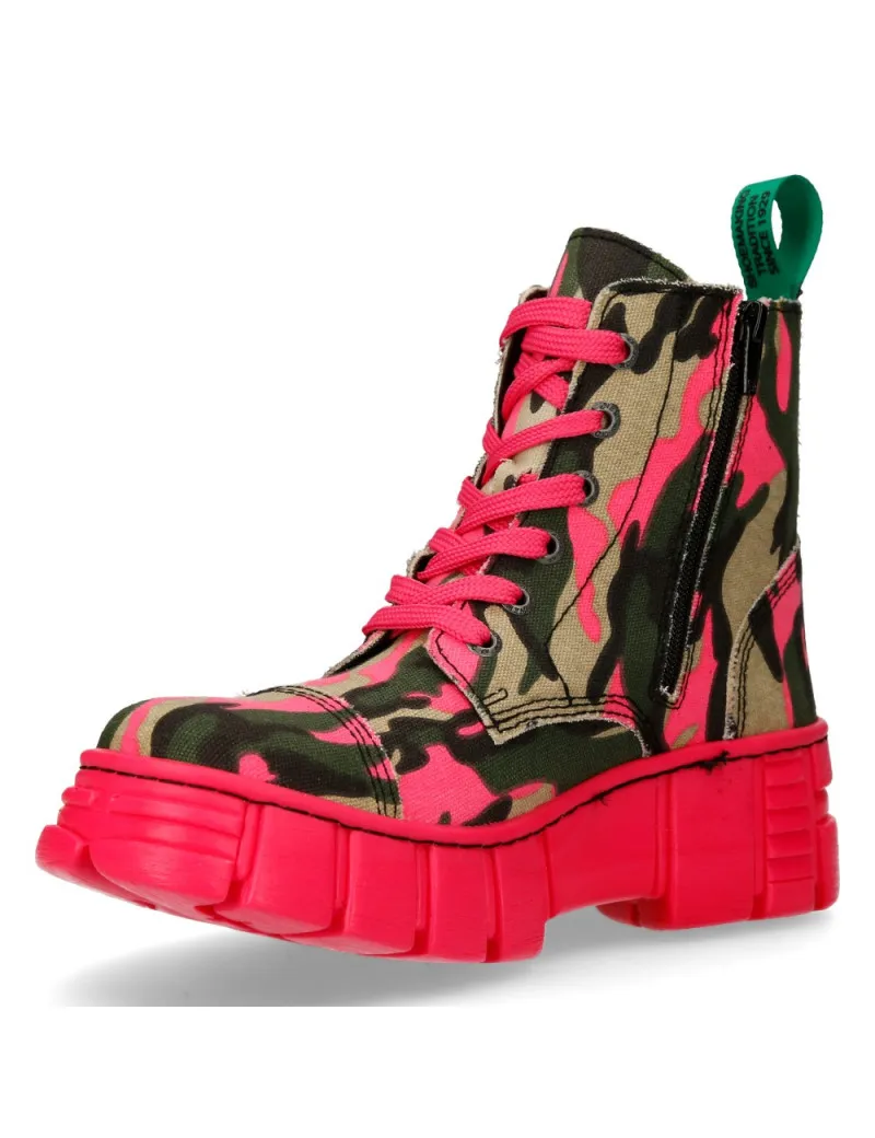 Botas de estilo camuflaje de moda all colors rojo